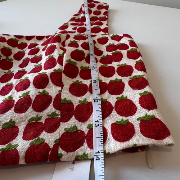 NWT Reformation Jasmine Linen Crop Top Fresh Tomato 4 - Picture 5 of 10